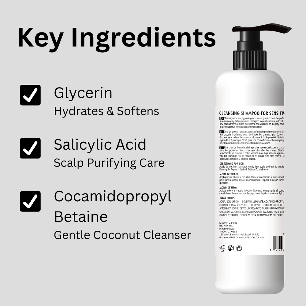 Inochroma Fragrance-Free Cleansing Shampoo for Sensitive & Color-Treated Scalp