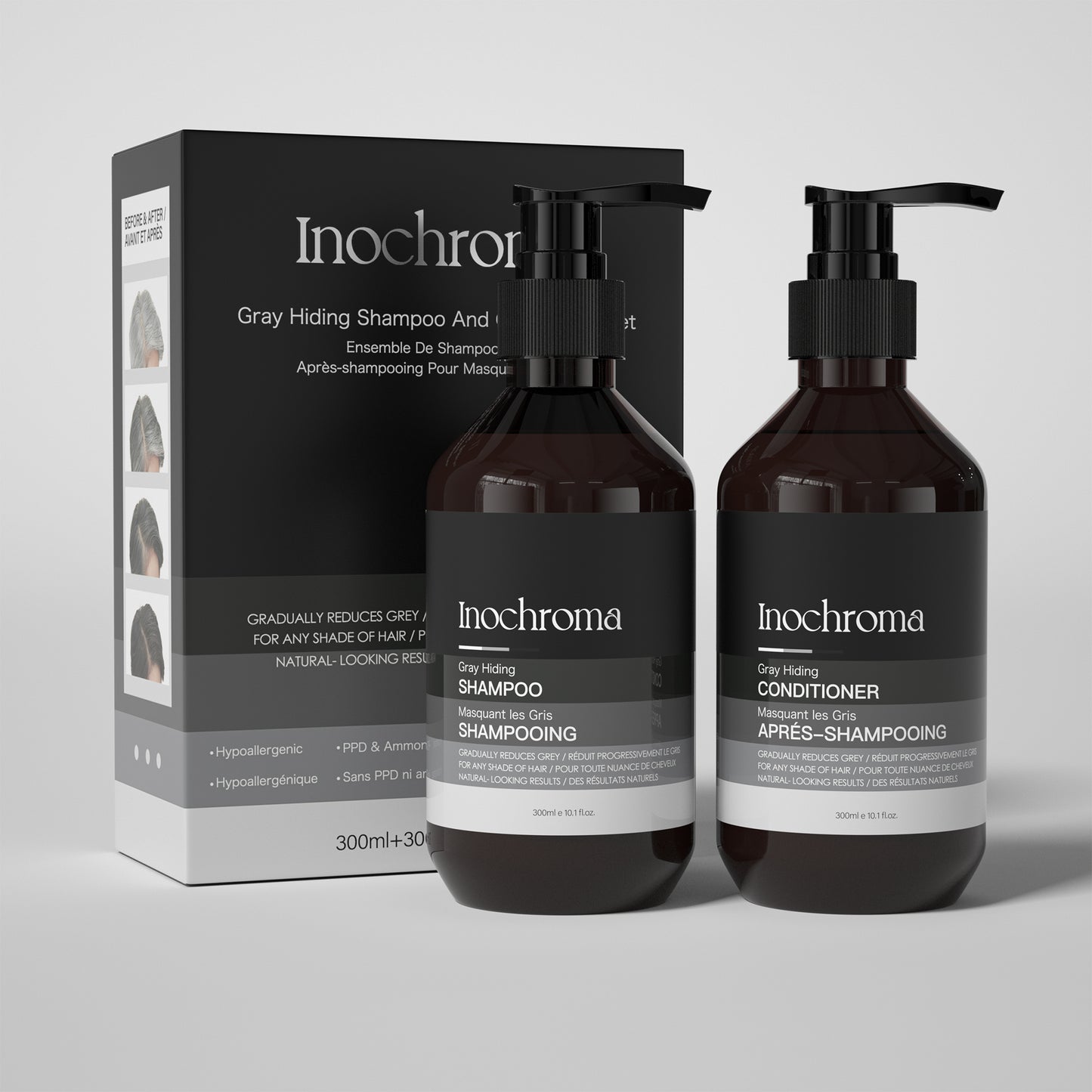 Inochroma Gray Hiding Shampoo and Conditioner Set