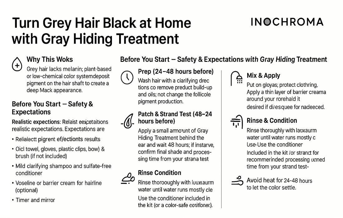 How to Turn Grey Hair Into Black at Home — Gray Hiding Treatment
