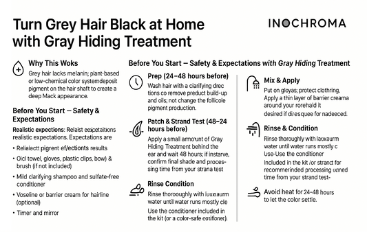 How to Turn Grey Hair Into Black at Home — Gray Hiding Treatment