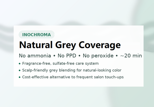 Inochroma Grey Hair Solution: Natural-Looking Color, No Harsh Chemicals