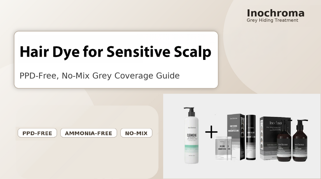 Hair Dye for Sensitive Scalp | PPD-Free, No-Mix Grey Coverage