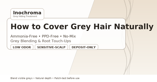 How to cover grey hair naturally – ammonia-free, PPD-free, no-mix