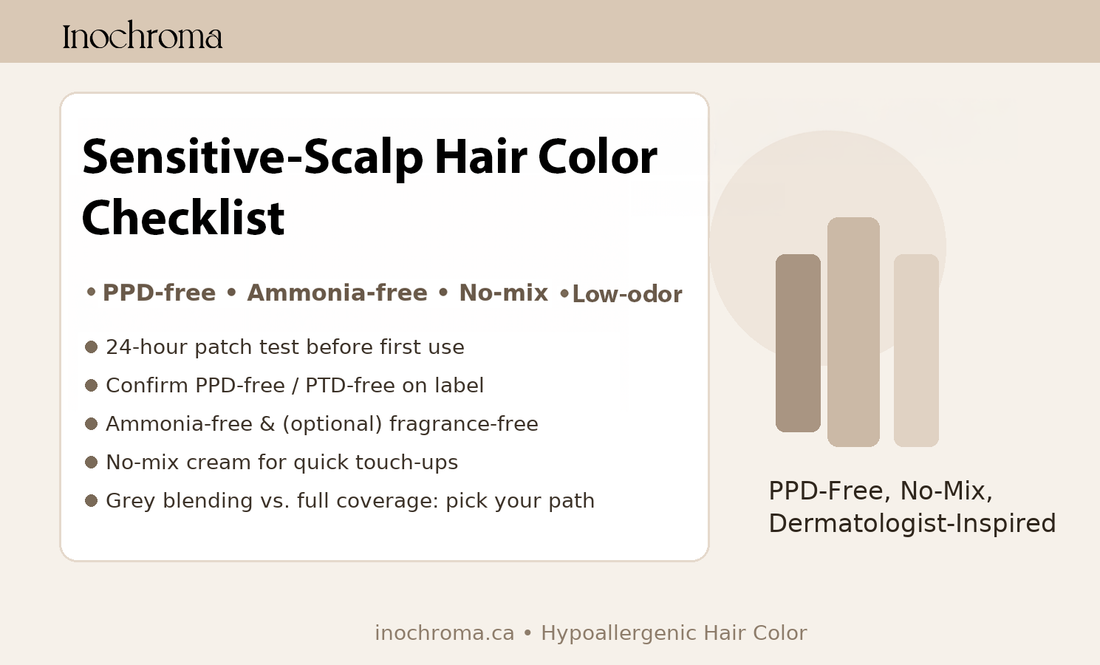 Grey Hair Dye Checklist for Sensitive Scalps (PPD-Free)