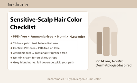 Grey Hair Dye Checklist for Sensitive Scalps (PPD-Free)