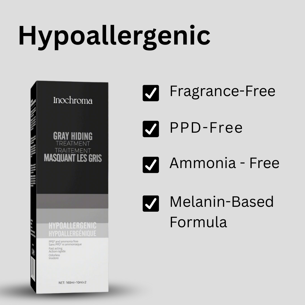 Inochroma Gray Hair Dye Treatment Kit - before and after results