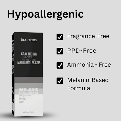 Inochroma Gray Hair Dye Treatment Kit - before and after results