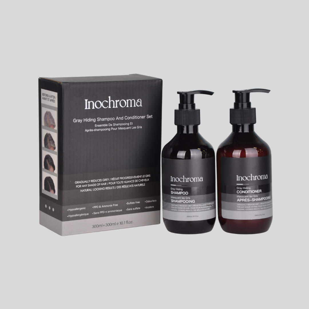 Inochroma Gray Hiding Shampoo & Conditioner colour-safe set